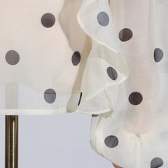 Ruffles Design Gathered Waist Tops+high Waist A-line Skirt Set