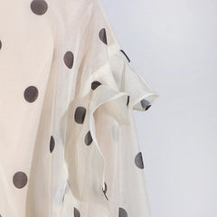 Ruffles Design Gathered Waist Tops+high Waist A-line Skirt Set