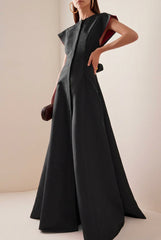 Sleeveless Luxury Maxi Royal Dress