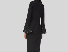 O-Neck Off Side Slit With Elegant Sequins Dress