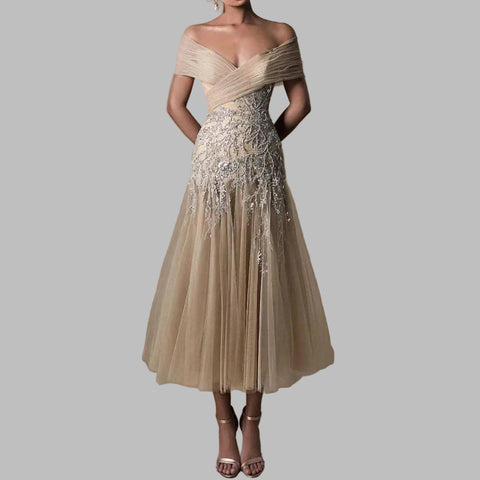 High Neck Elegant Cocktail Dress