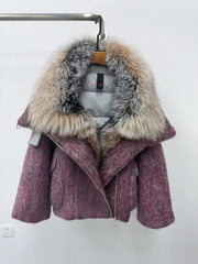 Short Big Fox Fur Goose Down Jacket