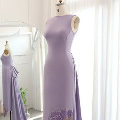 Elegant Coral Pink Scalloped Butterfly Beaded Evening Dress