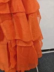 Solid Spliced Ruffles Halter Sleeveless High Wasit Backless Loose Dress