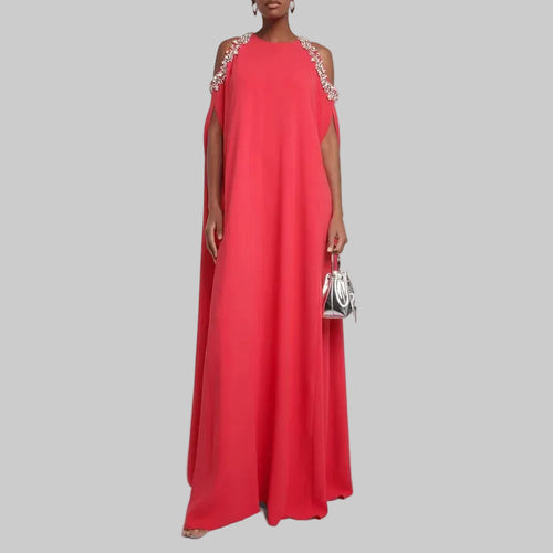Long Crepe Evening Dress