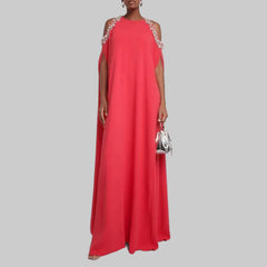 Long Crepe Evening Dress