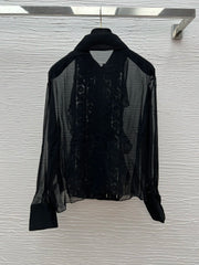 Luxury Silk Ruffled Top