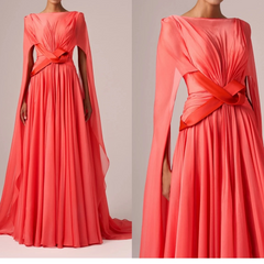 Orange Red Satin Dress