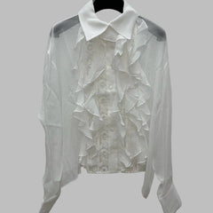 Luxury Silk Ruffled Top