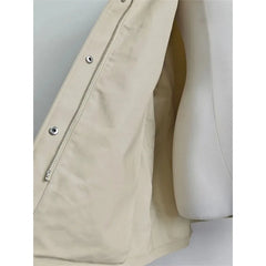 Corduroy Turn-Down Collar Long Sleeve Ladies Loose Coat