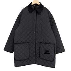 Black Corduroy Trim with Embroidered Letters on Barn Jackets