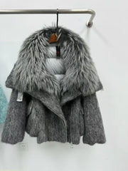 Short Big Fox Fur Goose Down Jacket