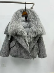 Short Big Fox Fur Goose Down Jacket