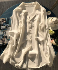 Luxury  Elegant Blouse Trend Silk Top