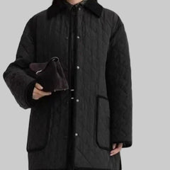 Black Corduroy Trim with Embroidered Letters on Barn Jackets