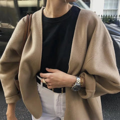 Wool Cashmere Blend Double-sided  Coat