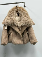 Short Big Fox Fur Goose Down Jacket