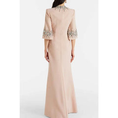Crystal-Embellished Mermaid Midi Dress