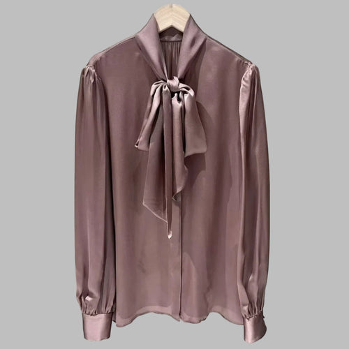 Light Luxury Elegant  Silk Top