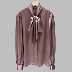 Light Luxury Elegant  Silk Top