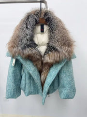 Short Big Fox Fur Goose Down Jacket