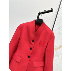 Classic Fit Wool with Structured Silhouette Blazer
