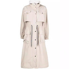 Waist Rope Multi-Pocket Design Windbreaker