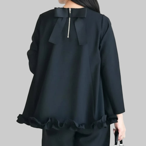 Ruffle Edge Bow  Top