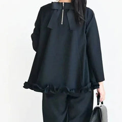 Ruffle Edge Bow  Top