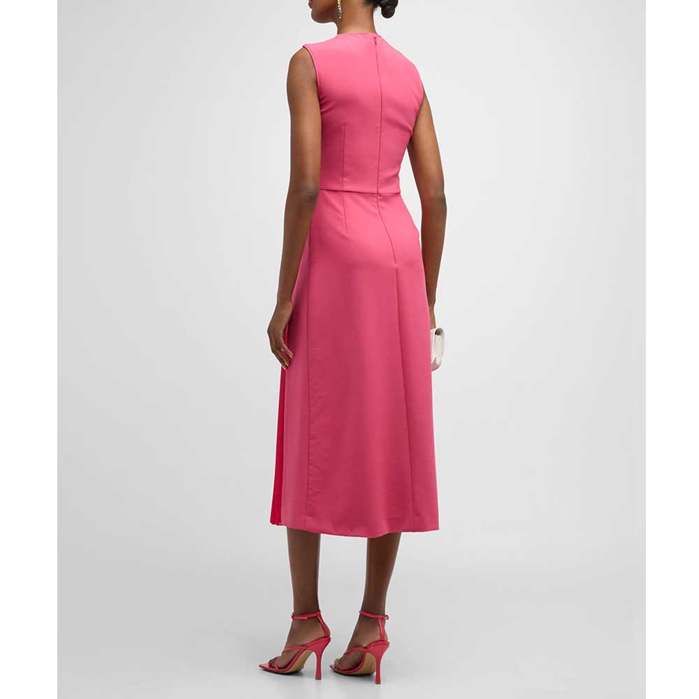 Pink Sleeveless Knee-length Dress