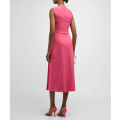 Pink Sleeveless Knee-length Dress