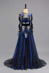 Beaded Blue Sequins robes de soirée  evening Dress