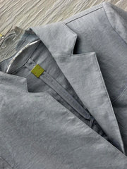 Lapel Long Sleeves Patchwork Pocket Temperament Jacket