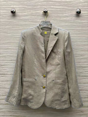 Lapel Long Sleeves Patchwork Pocket Temperament Jacket