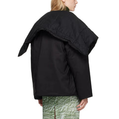 Large Lapel One Button Simple Commuter Thickened Warm Cotton Coat