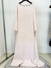 Beaded Loose Long Sleeved  Long Maxi Dress