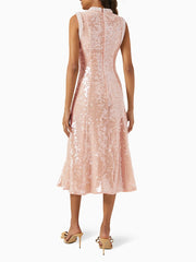 Patchwork Sequins Slimming Chic Dress