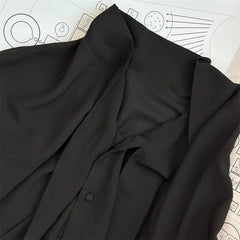Asymmetrical loose long sleeved Top