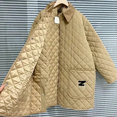 Black Corduroy Trim with Embroidered Letters on Barn Jackets