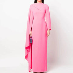 O-Neck Long Sleeves With Ankle-Length Gowns