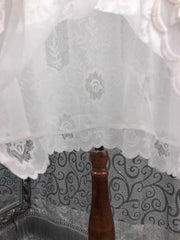 Lace Blouse White Deep V-Neck Embroidery Loose Lace Top