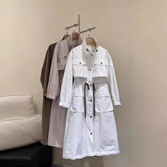 Waist Rope Multi-Pocket Design Windbreaker
