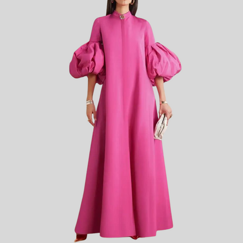 Long  Boho Clothes Runway Elegant Ruffles Pleated Maxi Dress