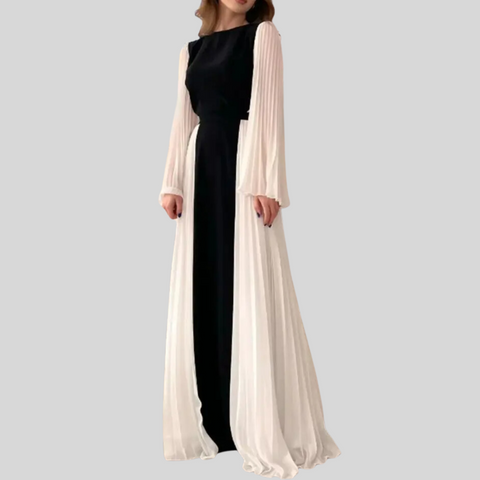 Luxury Sequins Elegant Gown With Chiffon Shawl