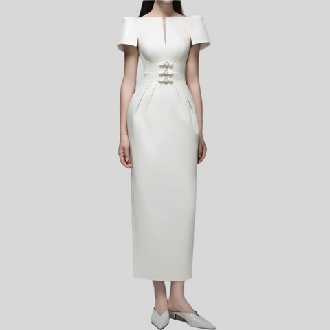 Elegant A-Line Floor-Length Dress