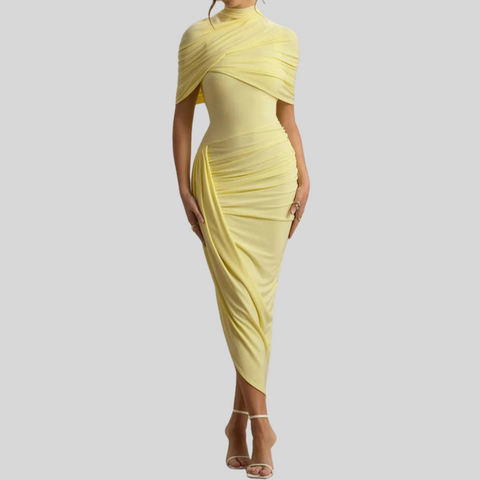 Flower Hanging Neck Backless Long Dresses