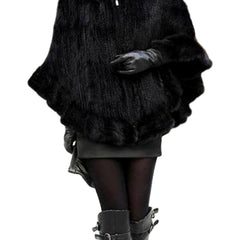Knitted Genuine Mink Fur Poncho - Knot Bene