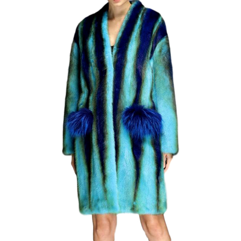 Runway Genuine Mink  fur coat