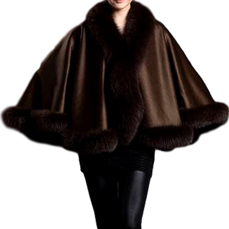 Genuine Cashmere Fox Fur Ponchos - Knot Bene