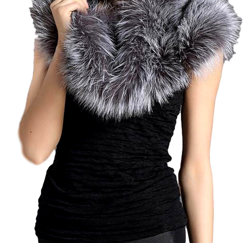 Genuine Fox Fur Elegant Shawl - Knot Bene